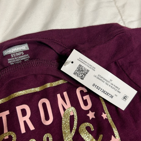 Burgundy long sleeve graphic tee - Picture 2 of 2